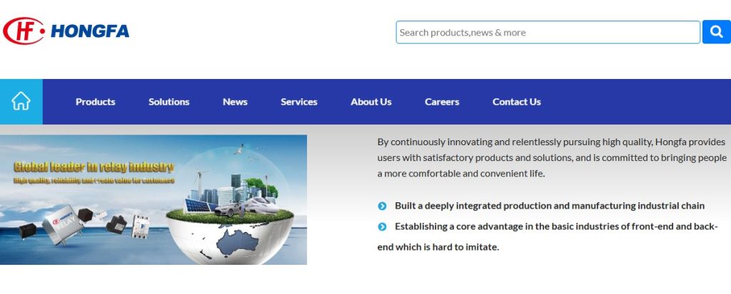 Hongfa website
