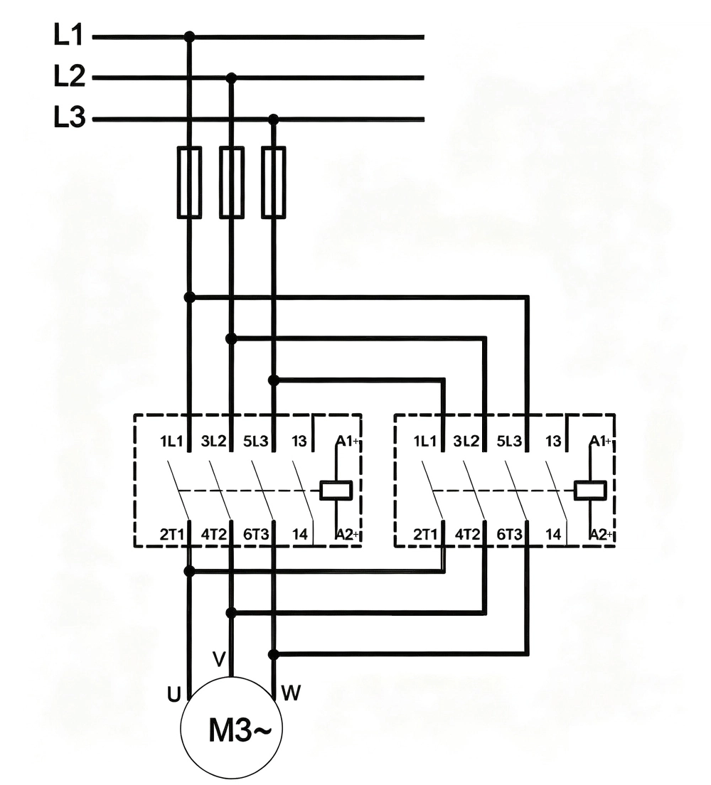 reversing contactor wiring diagram